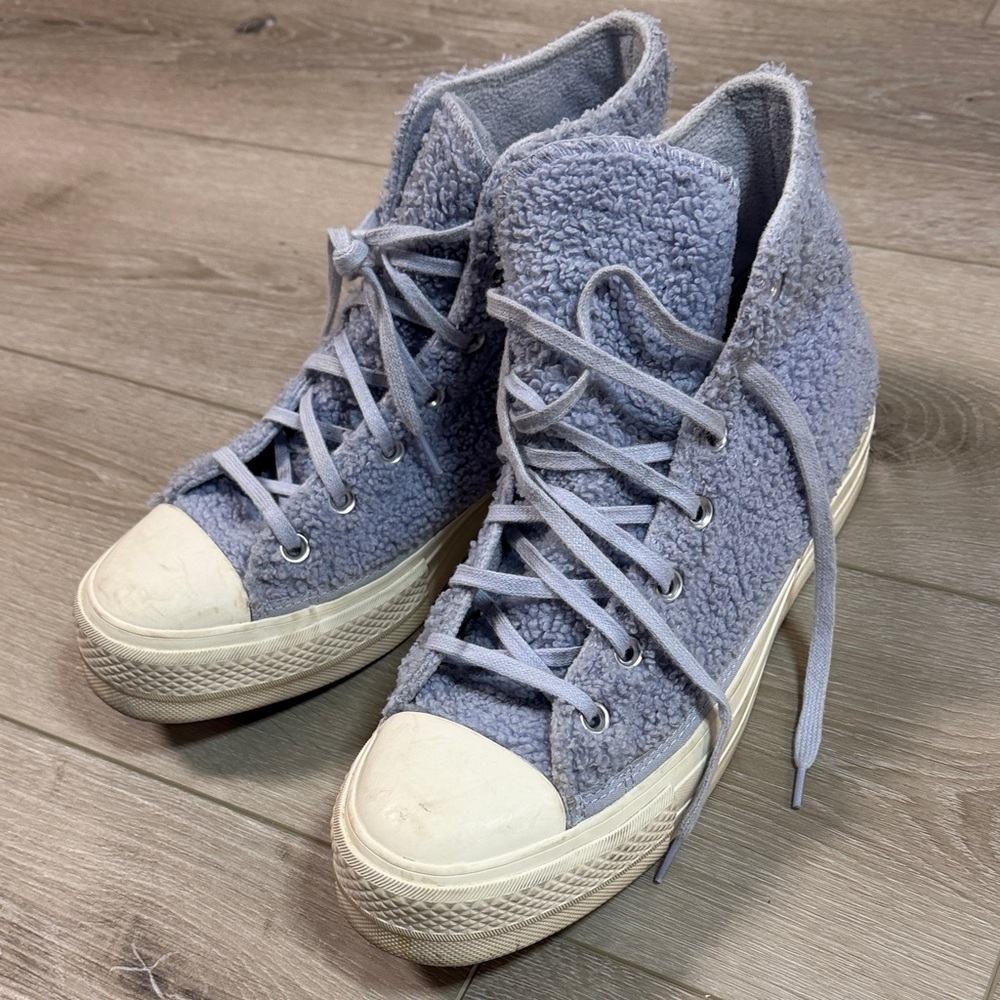 Converse Fuzzy Gray High-Top Sneakers